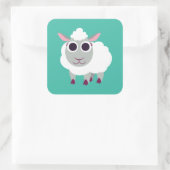 Lulu the Sheep Vierkante Sticker (Tas)