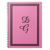 "Lulumama" Monogrammed Roos roze Notitieboek (Voorkant)