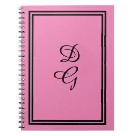 "Lulumama" Monogrammed Roos roze Notitieboek