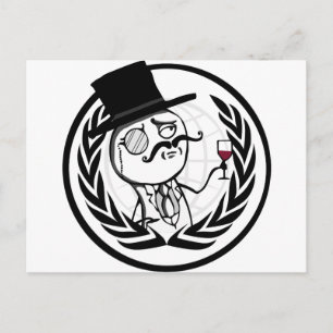 LulzSec Anonymous Logo Briefkaart