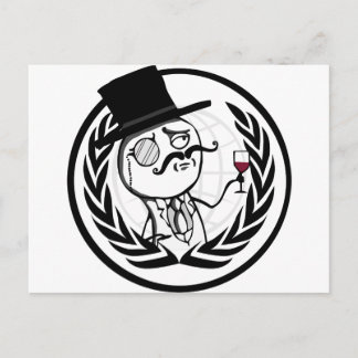 LulzSec Anonymous Logo Briefkaart