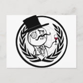 LulzSec Anonymous Logo Briefkaart (Voorkant)