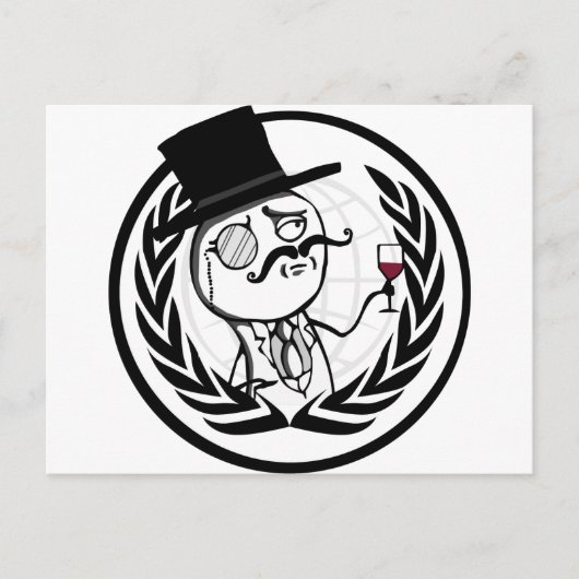 LulzSec Anonymous Logo Briefkaart (Voorkant)