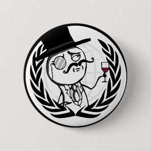 LulzSec Anonymous Logo Ronde Button 5,7 Cm