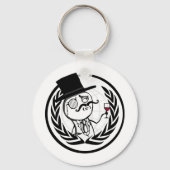 LulzSec Anonymous Logo Sleutelhanger (Voorkant)
