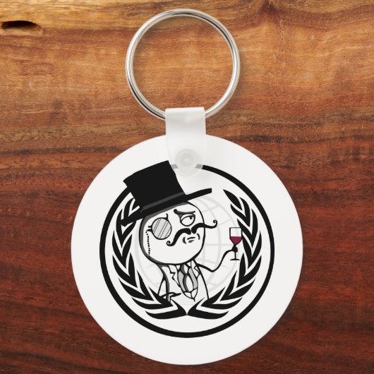 LulzSec Anonymous Logo Sleutelhanger (Voorkant)