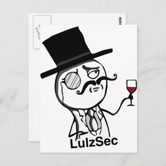 LulzSec Briefkaart (Voorkant / Achterkant)