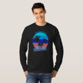 Lumahai Beach Hawaii Retro Tropical Palm Trees Vac T-shirt (Voorkant volledig)