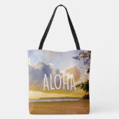 Lumahai Beach, Kauai, Aloha Hawaiian Beach Bag Tote Bag (Achterkant)