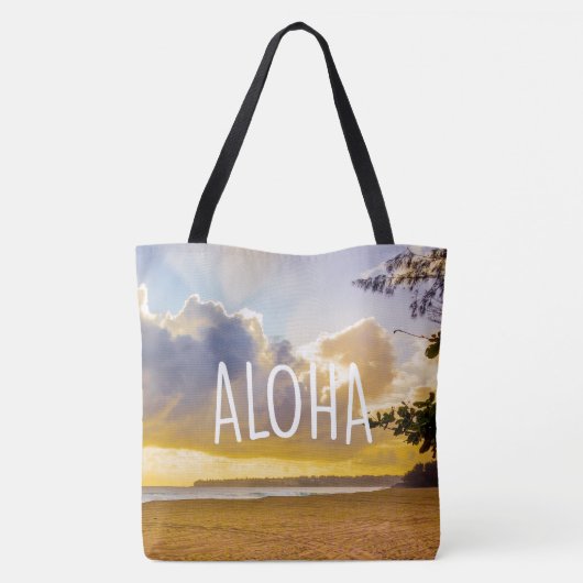 Lumahai Beach, Kauai, Aloha Hawaiian Beach Bag Tote Bag (Achterkant)