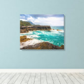 Lumaha'i Beach, Kauai, Hawaïaanse foto Canvas Afdruk (Insitu (Houten vloer))