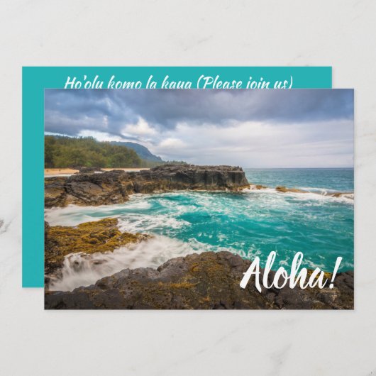 Lumaha'i Beach, Kauai, Hawaii Kaart (Voorkant / Achterkant)