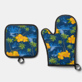 Lumahai Beach Verborgen Hawaï Ovenwant & Pannenlap Set (Voorkant)