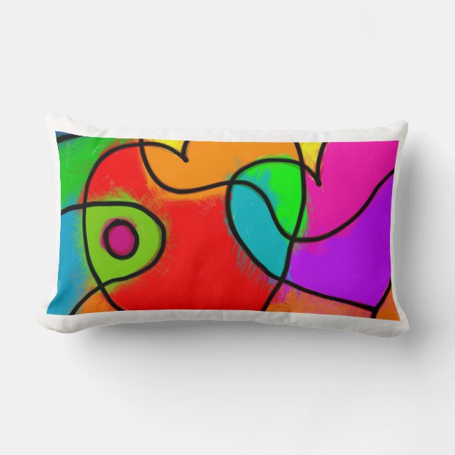 Lumbaal kussen met hart ontwerp (Voorkant)