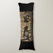 Lumbaal kussen met originele kunst kat en opossum (Voorkant Verticaal)