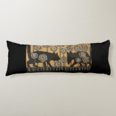 Lumbaal kussen met originele kunst kat en opossum (Voorkant)