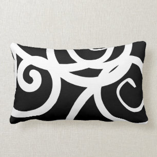 Lumbaal Wit & Zwart modern abstract designer Kussen