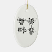 Lumbale wervelkolomstructuur keramisch ornament (Rechts)