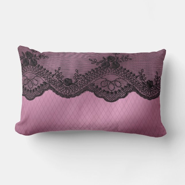 Lumbar Decoratief Pillow Omkeerbaar Roos Lace Kussen (Voorkant)