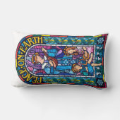 Lumbar-kussen Glas in lood Vrede op aarde Kussen (Achterkant)