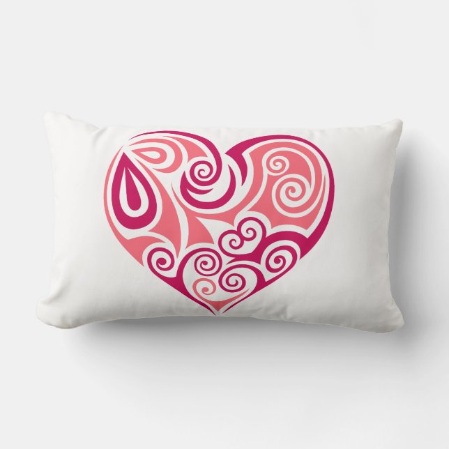 Lumbar-kussen - groot hart kussen (Voorkant)