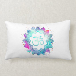 *~* Lumbar om Symbol Waterverf Lotus Mandala Kussen