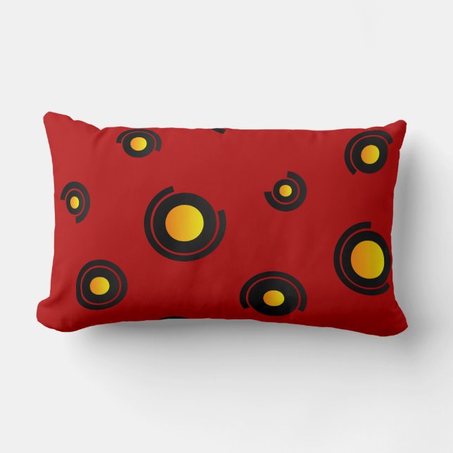 Lumbar pillow - 13 x 21 inch - "Sphéris" - Rood Kussen (Voorkant)