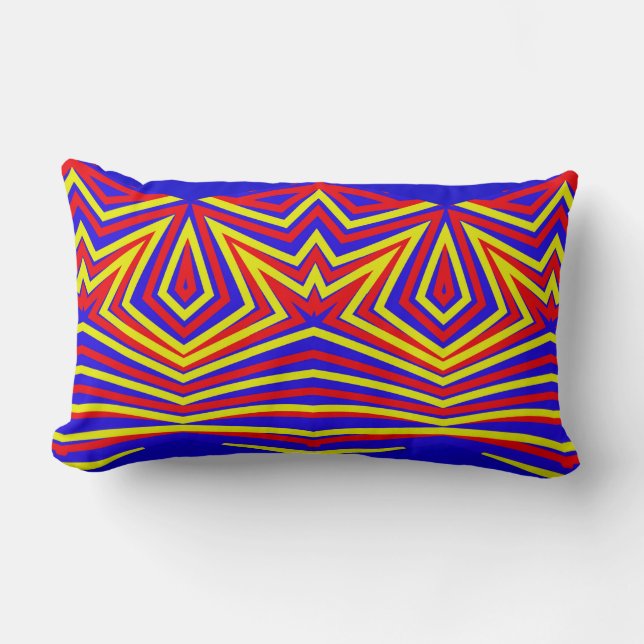 Lumbar Pillow, een elegant multico-stoffenontwerp Kussen (Voorkant)