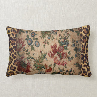 Lumbar Pillow in luipaard en bloemweefsel Kussen