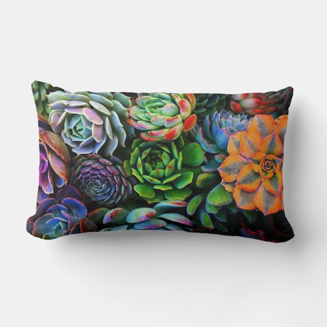 Lumbar Pillow natuur succulent texture Kussen (Voorkant)