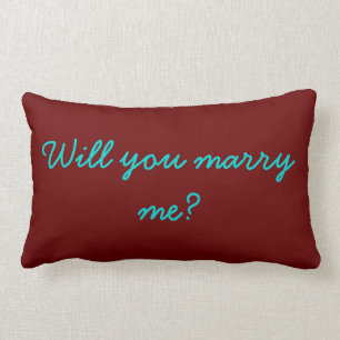 Lumbar Pillow: "Wil je met me trouwen" Kussen