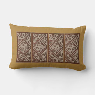 Lumbar Pillow with art inspired by New Guinea Kussen