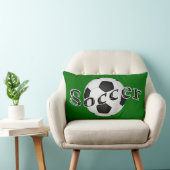 Lumbar Soccer Pillow Jouw naam and Jersey NUMBER Kussen (Stoel)
