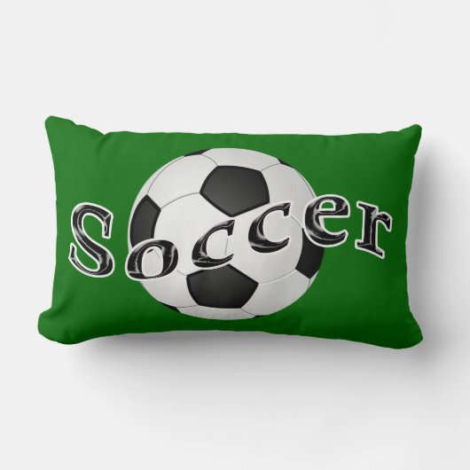 Lumbar Soccer Pillow Jouw naam and Jersey NUMBER Kussen (Voorkant)
