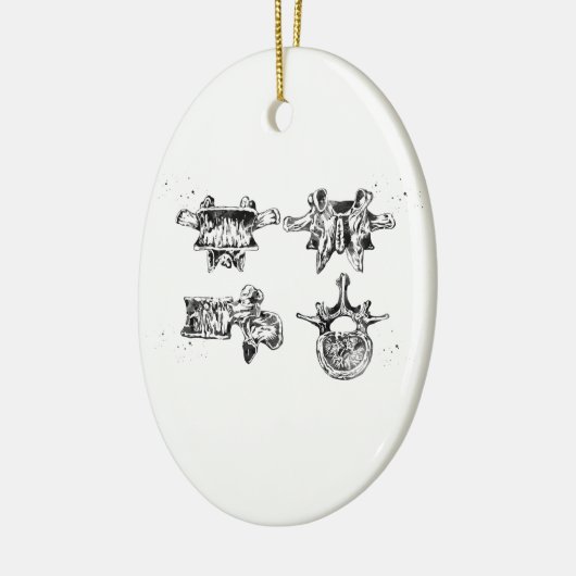 Lumbarstructuur van de wervelkolom keramisch ornament (Links)