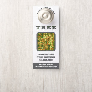 *~* Lumber Jack in TREE QR Tree Services Deur Deurhanger