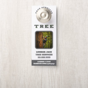 *~* Lumber Jack Tree Services QR Deur Deurhanger