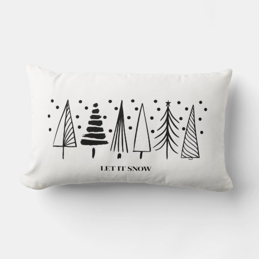 Lumber-kussen - Laat het sneeuwpine-bomen Kussen (Voorkant)