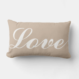 Lumber kussen - Liefde (beige)