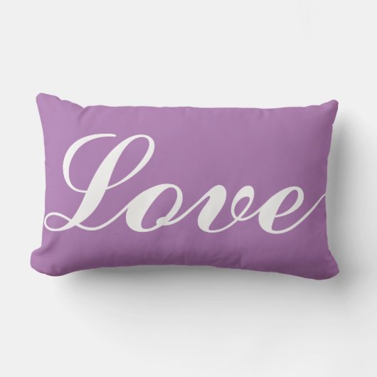 Lumber kussen - Liefde (lavender) (Voorkant)