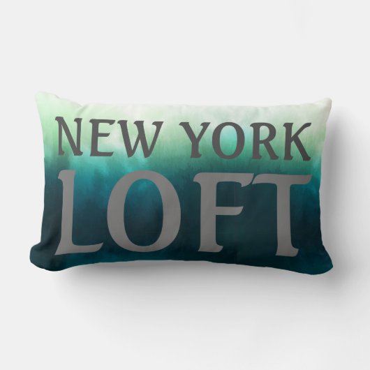 Lumber-kussen - New York Loft Blue/Green Kussen (Voorkant)