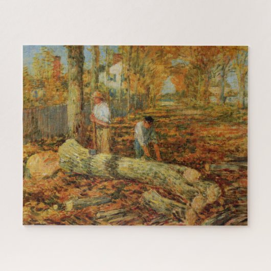 Lumber Mannen snijhout (van Childe Hassam) Legpuzzel (Horizontaal)