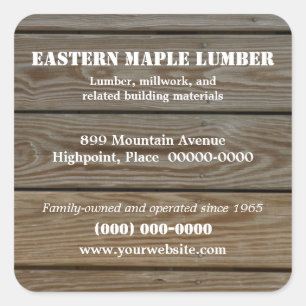 Lumber promotionele Sticker