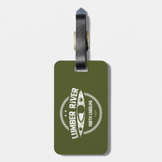 Lumber River, North Carolina Bagagelabel (Achterkant verticaal)