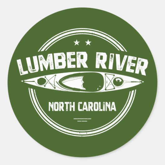 Lumber River, North Carolina Ronde Sticker (Voorkant)