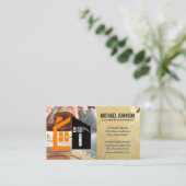 Lumber Saw | Builder Logo Visitekaartje (Staand voorkant)