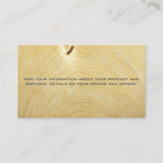 Lumber Saw | Builder Logo Visitekaartje (Achterkant)