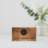 Lumber Saw | Houten paneel Visitekaartje (Staand voorkant)