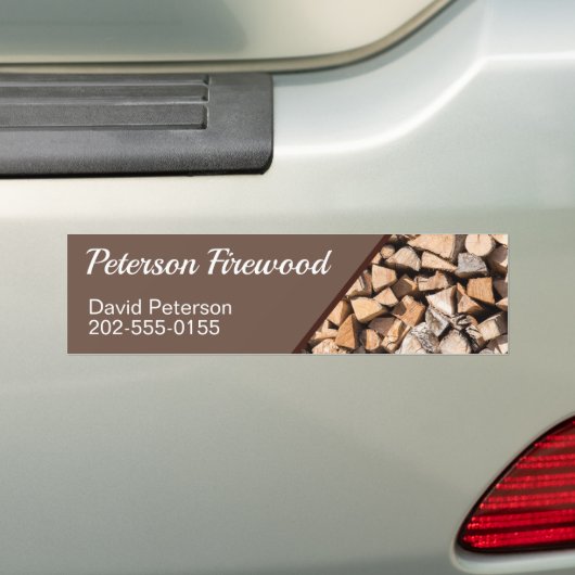 Lumber Timber Yard Firewood Business Bumpersticker (Op auto)