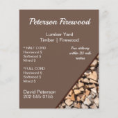 Lumber Timber Yard Firewood Business Flyer (Voorkant)